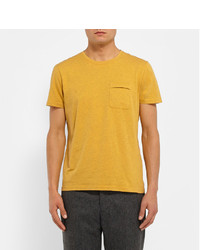 T-shirt à col rond moutarde Oliver Spencer