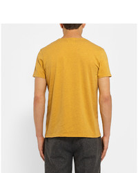 T-shirt à col rond moutarde Oliver Spencer