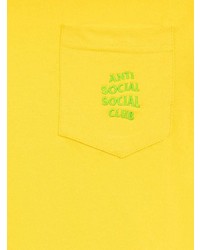 T-shirt à col rond moutarde Anti Social Social Club