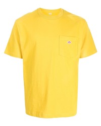 T-shirt à col rond moutarde Danton