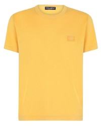 T-shirt à col rond moutarde Dolce & Gabbana