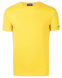 T-shirt à col rond moutarde DSQUARED2