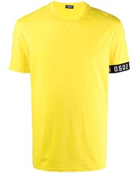 T-shirt à col rond moutarde DSQUARED2
