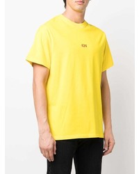 T-shirt à col rond moutarde 424