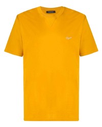 T-shirt à col rond moutarde Ermenegildo Zegna
