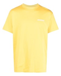 T-shirt à col rond moutarde Jacquemus