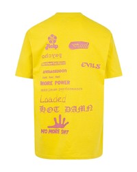 T-shirt à col rond moutarde Supreme