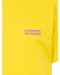 T-shirt à col rond moutarde Supreme