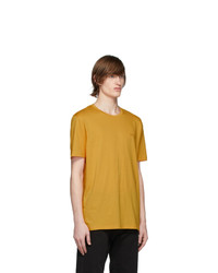 T-shirt à col rond moutarde Hugo