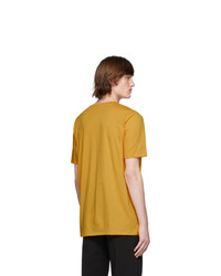 T-shirt à col rond moutarde Hugo