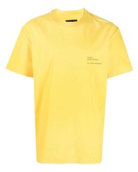 T-shirt à col rond moutarde purple brand