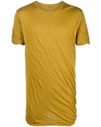 T-shirt à col rond moutarde Rick Owens