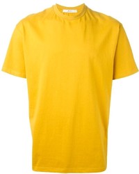 T-shirt à col rond moutarde