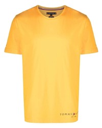 T-shirt à col rond moutarde Tommy Hilfiger