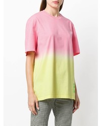 T-shirt à col rond multicolore MSGM