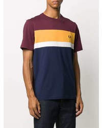 T-shirt à col rond multicolore Fred Perry