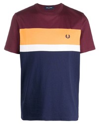 T-shirt à col rond multicolore Fred Perry