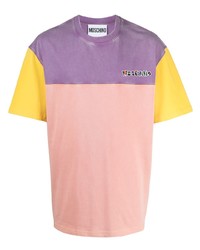 T-shirt à col rond multicolore Moschino