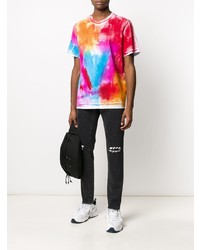 T-shirt à col rond multicolore MSGM