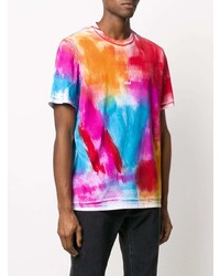 T-shirt à col rond multicolore MSGM