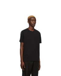 T-shirt à col rond noir et blanc Givenchy