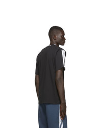 T-shirt à col rond noir et blanc adidas Originals
