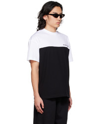 T-shirt à col rond noir et blanc VTMNTS