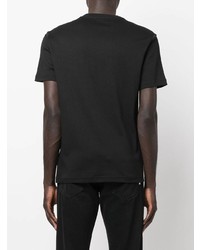 T-shirt à col rond noir et blanc Calvin Klein
