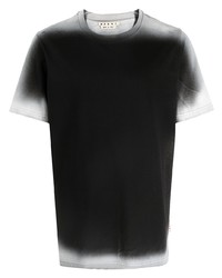 T-shirt à col rond noir et blanc Marni