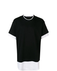 T-shirt à col rond noir et blanc Mastermind World
