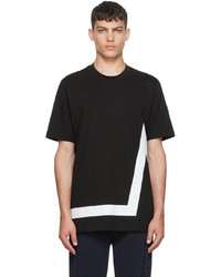 T-shirt à col rond noir et blanc Moncler