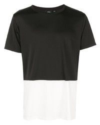T-shirt à col rond noir et blanc Onia