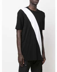 T-shirt à col rond noir et blanc 11 By Boris Bidjan Saberi