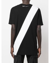 T-shirt à col rond noir et blanc 11 By Boris Bidjan Saberi