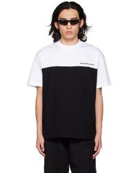T-shirt à col rond noir et blanc VTMNTS