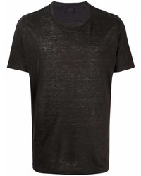T-shirt à col rond noir 120% Lino