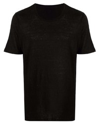 T-shirt à col rond noir 120% Lino