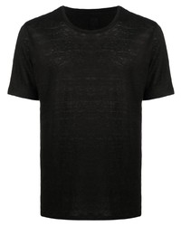 T-shirt à col rond noir 120% Lino