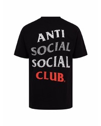 T-shirt à col rond noir Anti Social Social Club