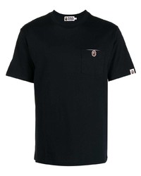 T-shirt à col rond noir A Bathing Ape