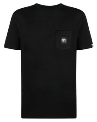 T-shirt à col rond noir A Bathing Ape