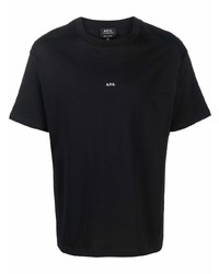 T-shirt à col rond noir A.P.C.