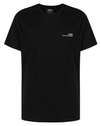 T-shirt à col rond noir A.P.C.