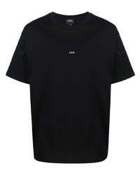 T-shirt à col rond noir A.P.C.