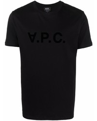 T-shirt à col rond noir A.P.C.