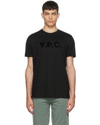 T-shirt à col rond noir A.P.C.
