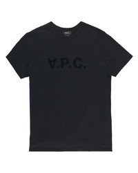 T-shirt à col rond noir A.P.C.