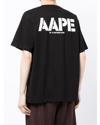 T-shirt à col rond noir AAPE BY A BATHING APE