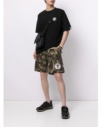 T-shirt à col rond noir AAPE BY A BATHING APE