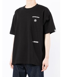 T-shirt à col rond noir AAPE BY A BATHING APE